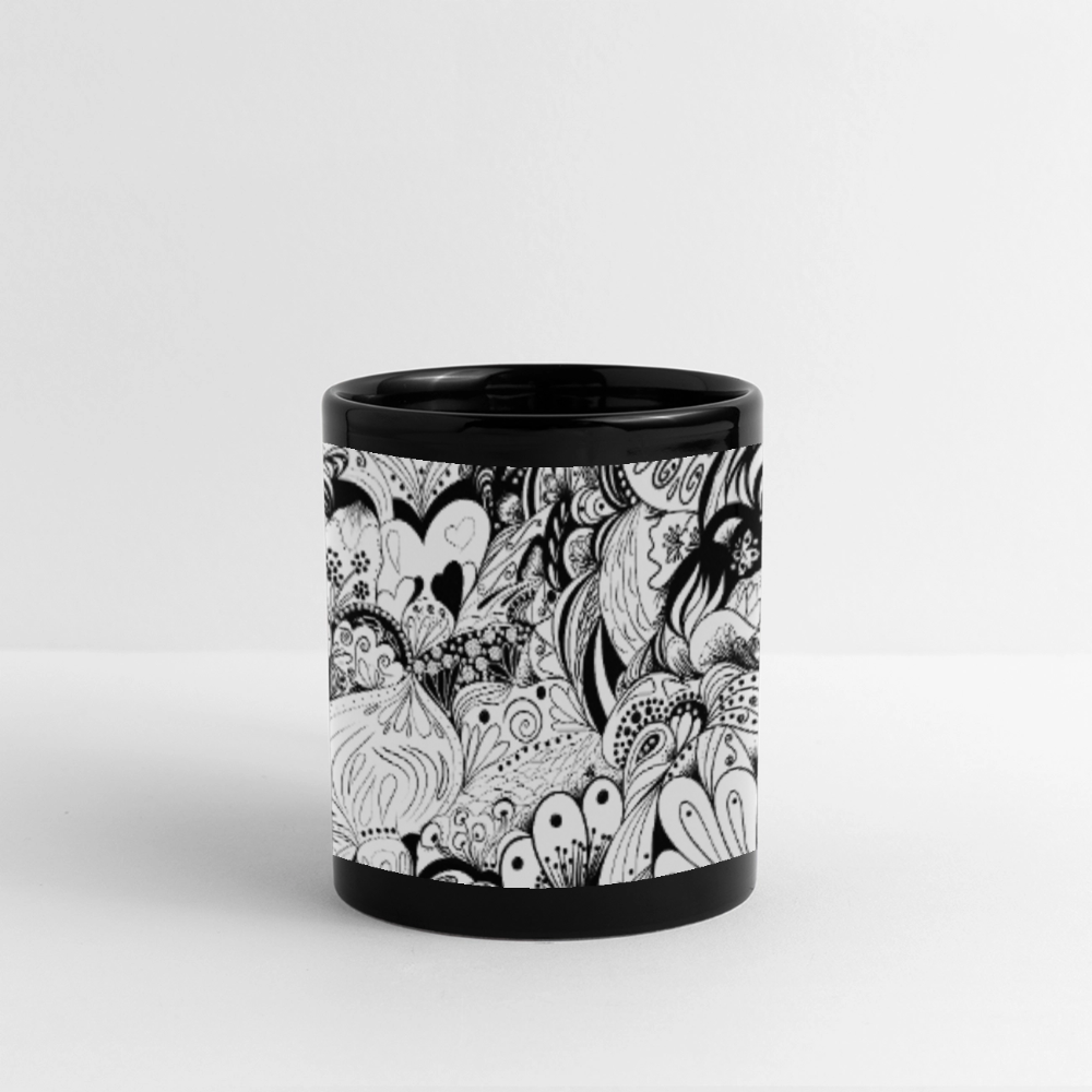 Intuitive Lines-Schwarz- Weiss Tasse - Schwarz