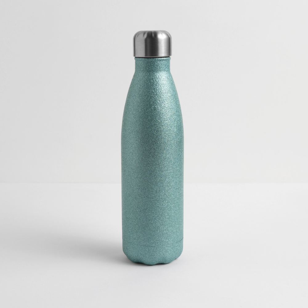 Panorama Glitzer Isolierflasche 500 ml - Blau Glitzer