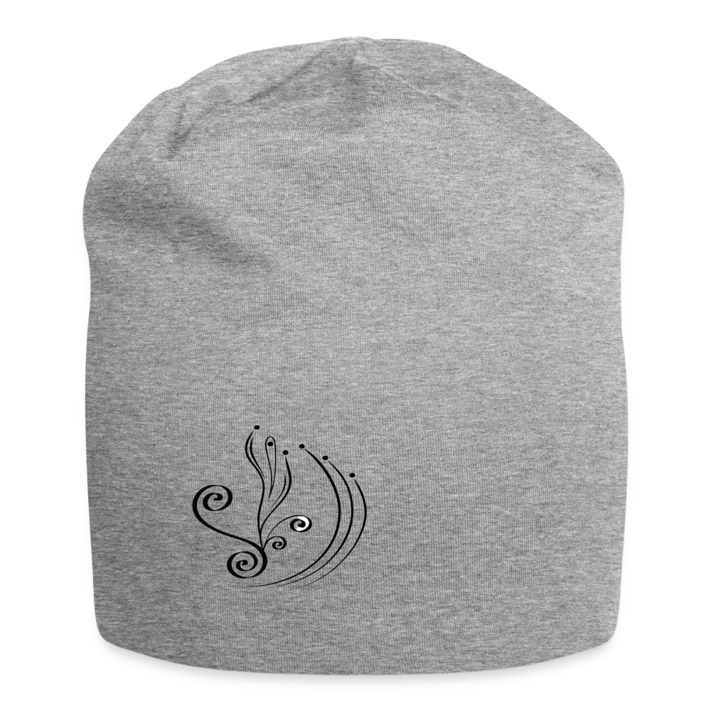 Jersey-Beanie - Grau meliert