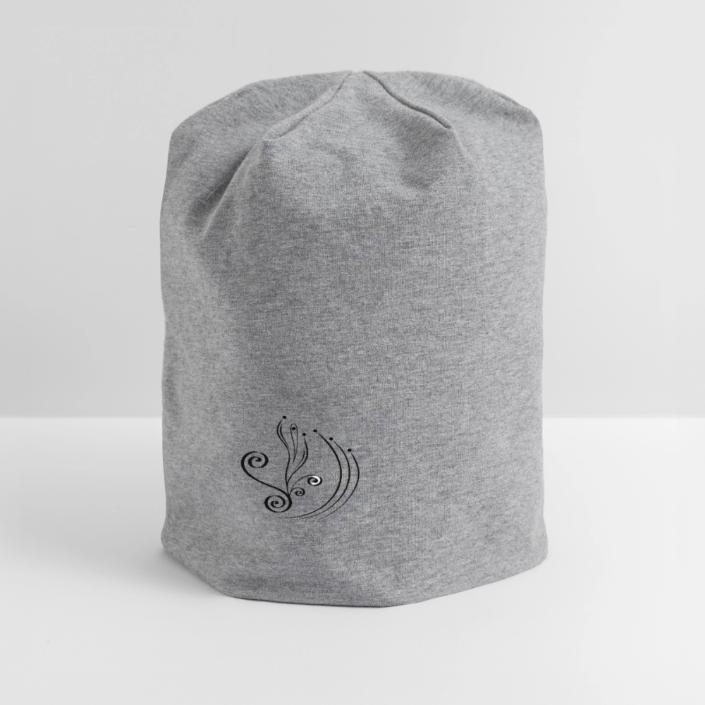 Jersey-Beanie - Grau meliert