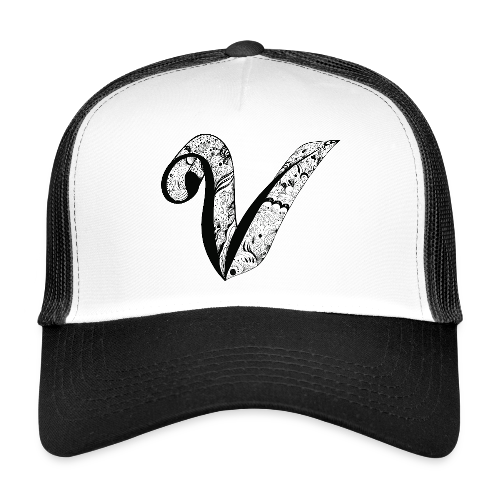 Trucker Cap - Weiß/Schwarz