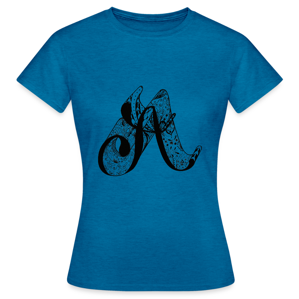 Frauen T-Shirt - Antikblaues Saphir meliert