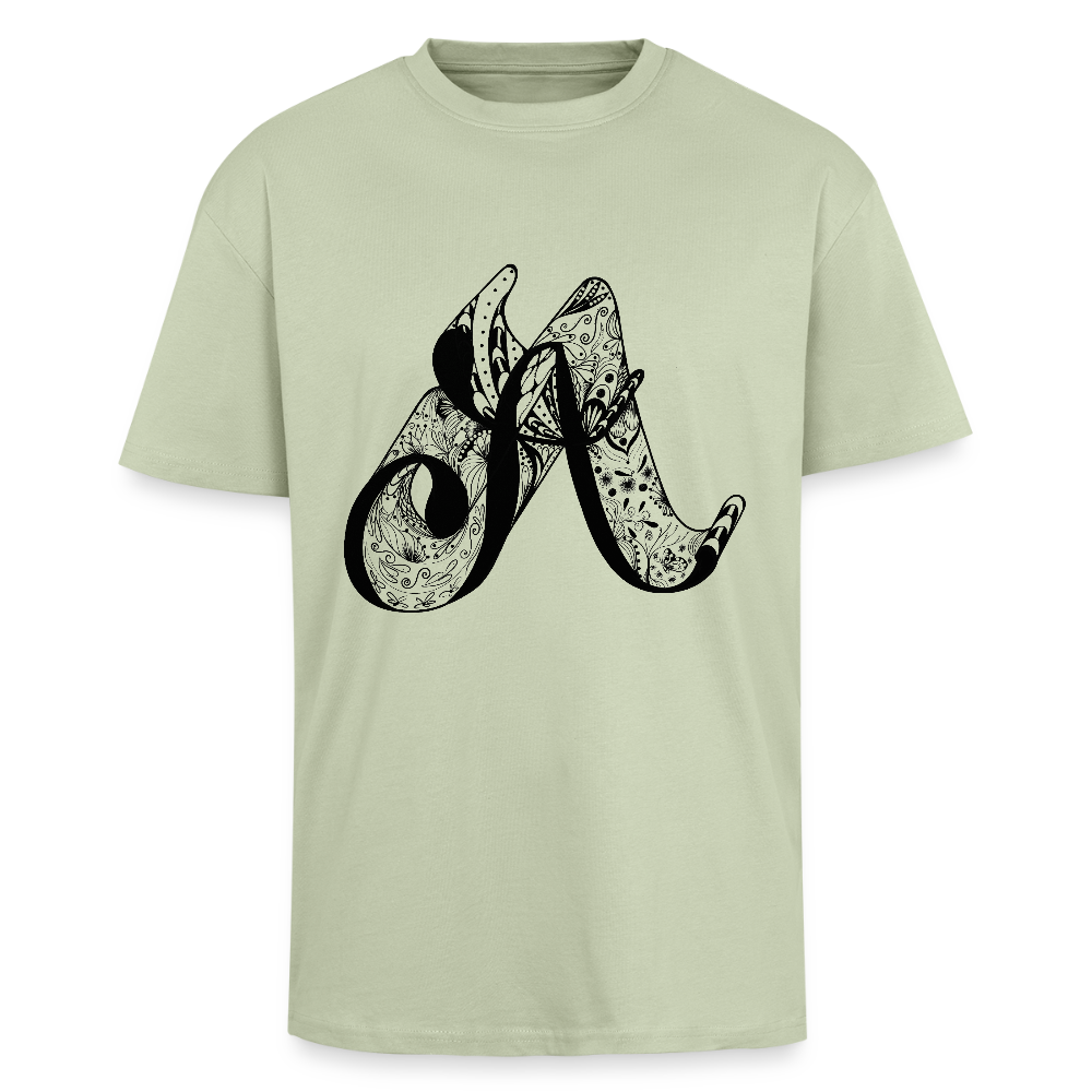 Heavy Oversize T-Shirt - Leichtes Salbeigrün 