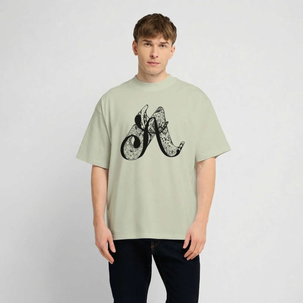 Heavy Oversize T-Shirt - Leichtes Salbeigrün 
