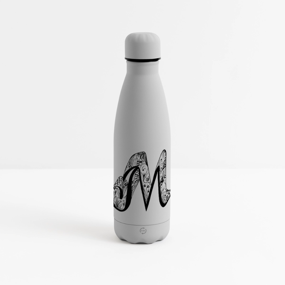 SOFT TOUCH Thermosflasche 500 ml "M" - Grau