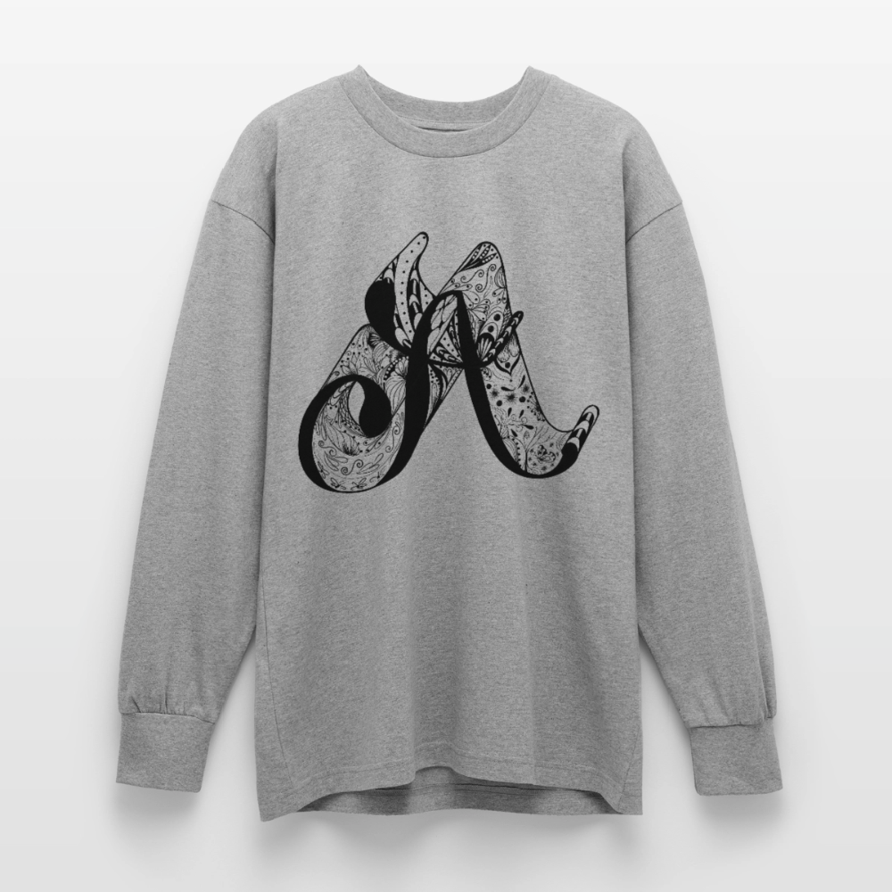 Lette A Langarmshirt. - Grau meliert