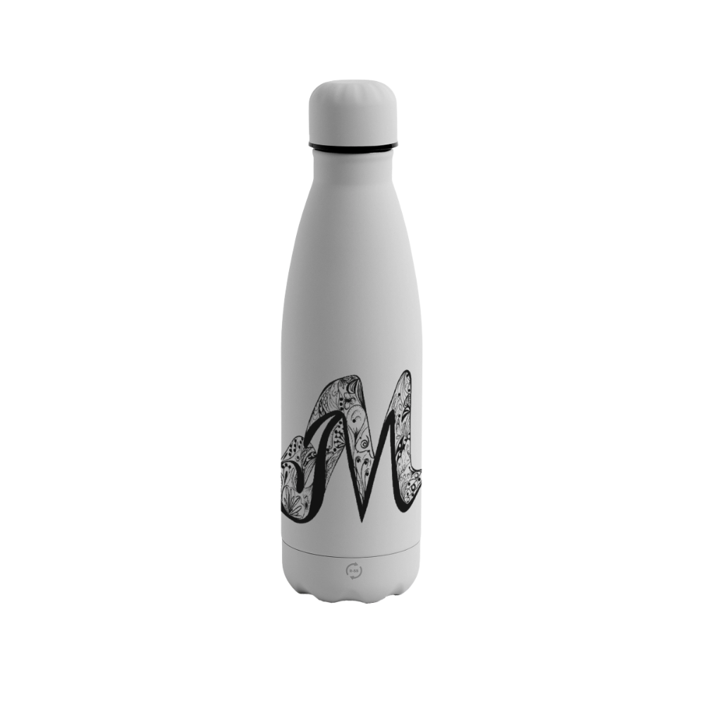 SOFT TOUCH Thermosflasche 500 ml "M" - Grau