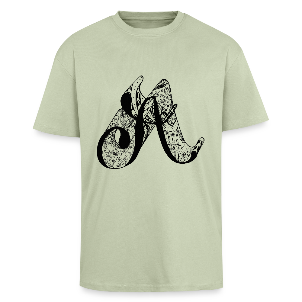 Heavy Oversize T-Shirt - Leichtes Salbeigrün 