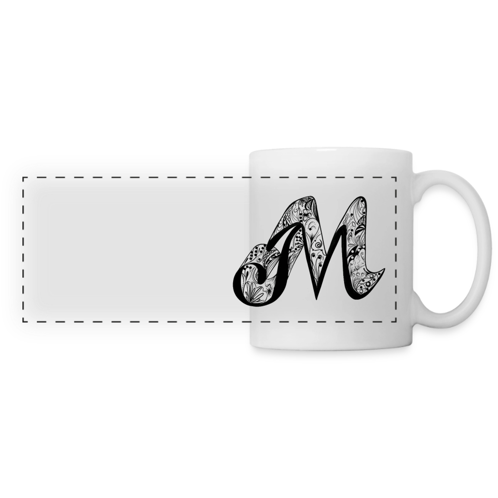 Panoramatasse Buchstabe M - Weiß