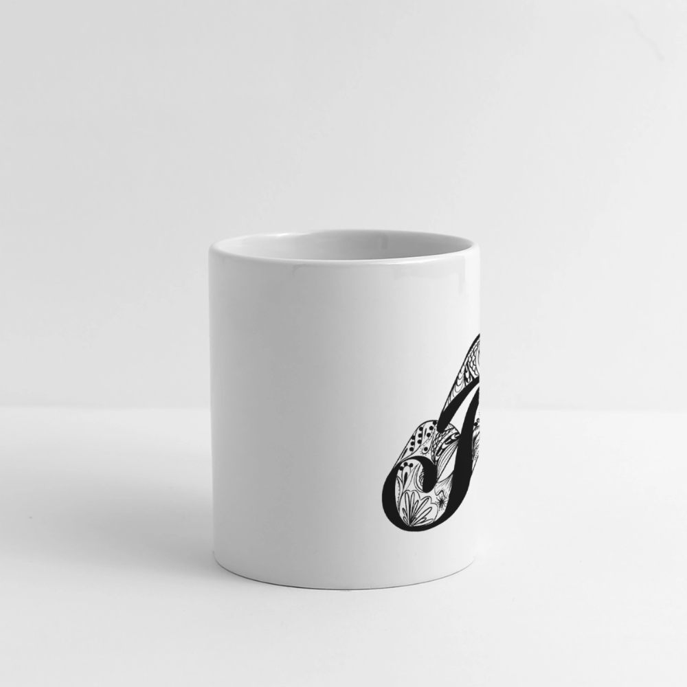 Panoramatasse Buchstabe M - Weiß