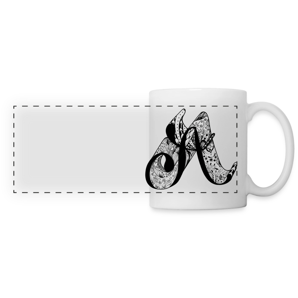 Panoramatasse Buchstabe"A" - Weiß
