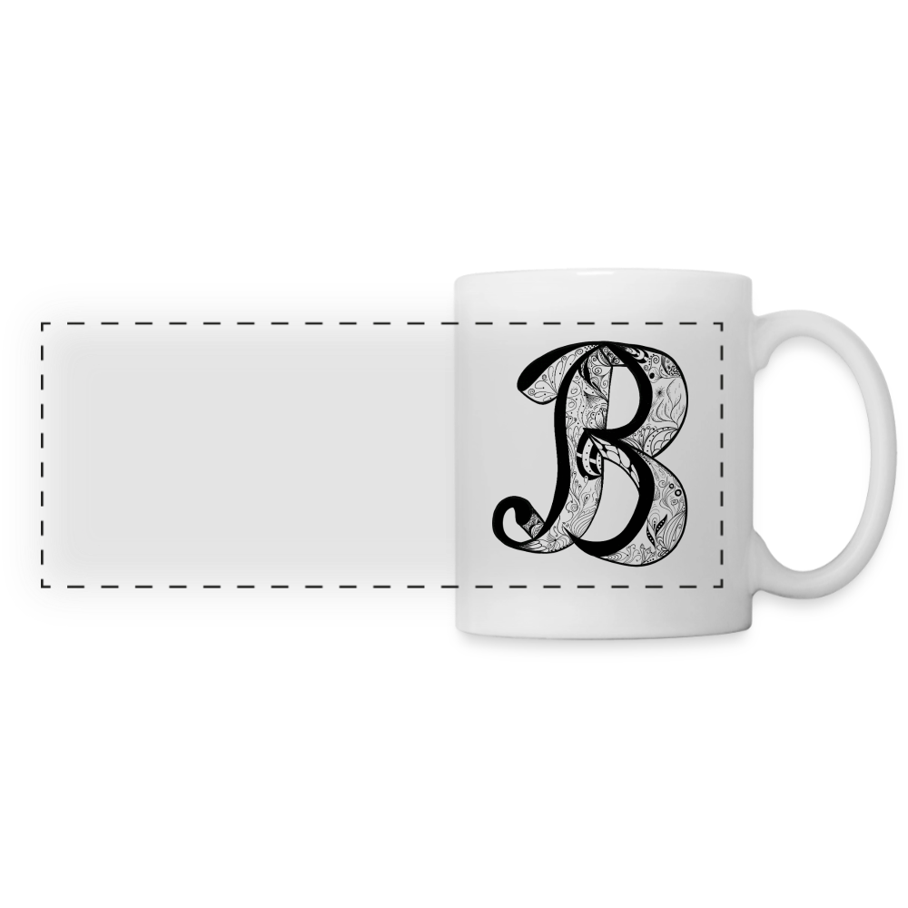 Panoramatasse Buchstabe B - Weiß