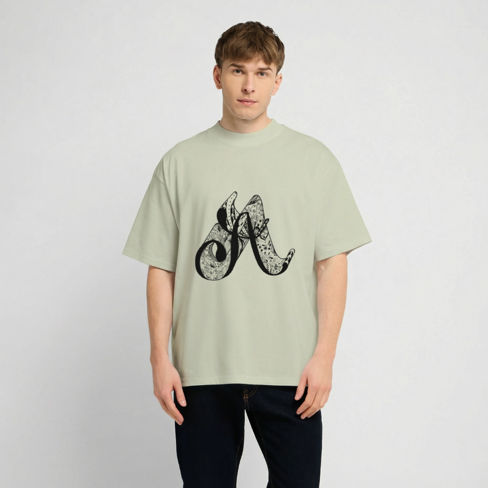 Heavy Oversize T-Shirt - Leichtes Salbeigrün 