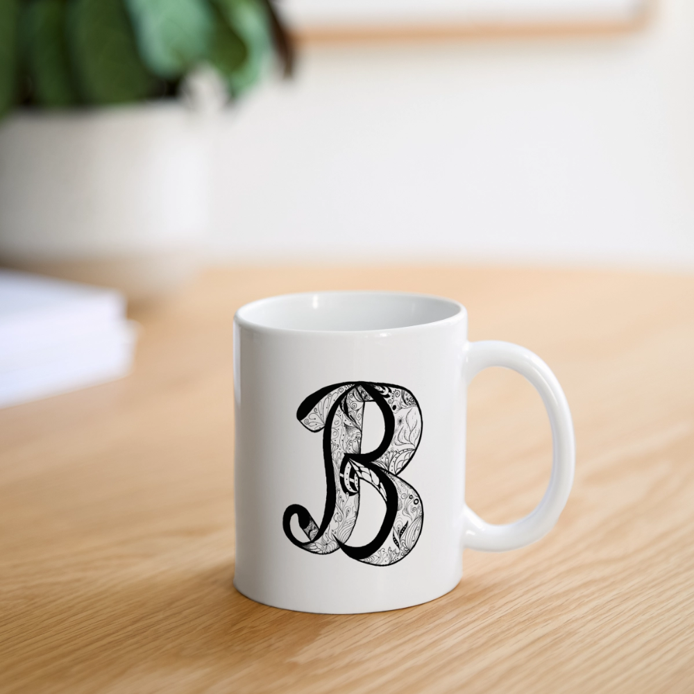 Panoramatasse Buchstabe B - Weiß