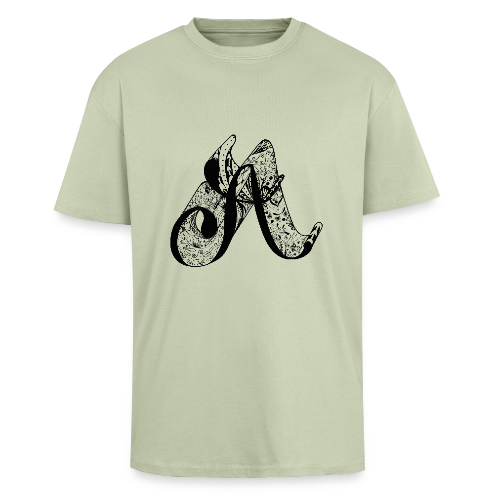 Heavy Oversize T-Shirt - Leichtes Salbeigrün 